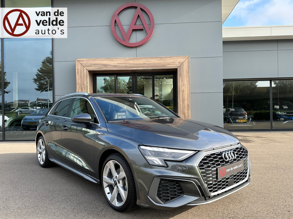 tweedehands Audi A3 Sportback 35 TFSI 150pk S-tronic S-line | Led | Virtual cockpit | Sportstoelen | Adapt. Cruise | Rijklaar incl. garantie   – beschikbaar bij Van de Velde Auto’s
