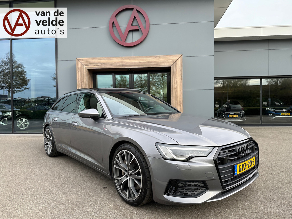 tweedehands Audi A6 Avant V6 55 TFSI 340pk quattro S-line | Panoramadak | Trekhaak | 20 inch | Zwart optiek | Camera | Incl. 1 jaar Bovag garantie   – beschikbaar bij Van de Velde Auto’s