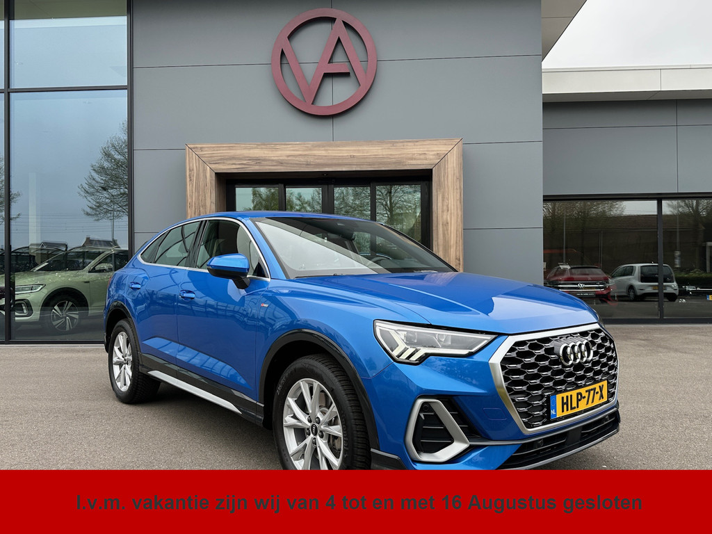 tweedehands Audi Q3 Sportback 45 TFSIe S-line | Keyless | Dode hoek | Adapt. Cruise | Elek. kofferklep | Unieke km. | Rijklaar incl. garantie   – beschikbaar bij Van de Velde Auto’s