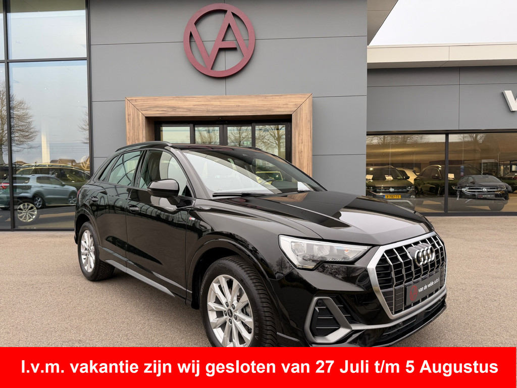 tweedehands Audi Q3 35 TFSI 150pk S-tronic S-line | Alcantara | Keyless | Dode hoek | Elek. Achterklep | Camera | Rijklaar incl. 1 jaar Bovag garant   – beschikbaar bij Van de Velde Auto’s