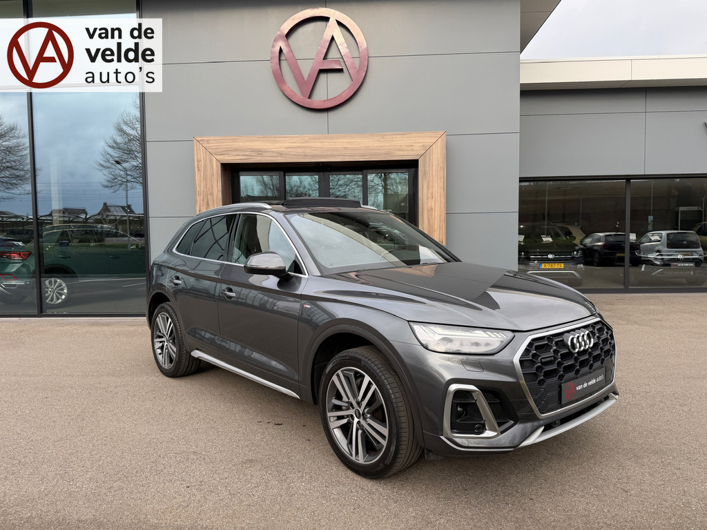 tweedehands Audi Q5 50 TFSI e S-line | Panormadak | Virtual | Camera | 20 inch | Rijklaar incl. garantie   – beschikbaar bij Van de Velde Auto’s